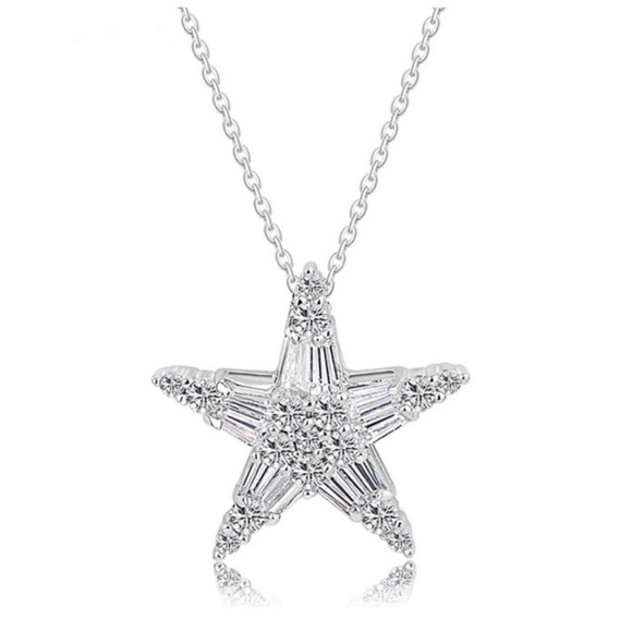 Swarovski Crystals Star Necklace Earrings Set - Picture 4 of 7